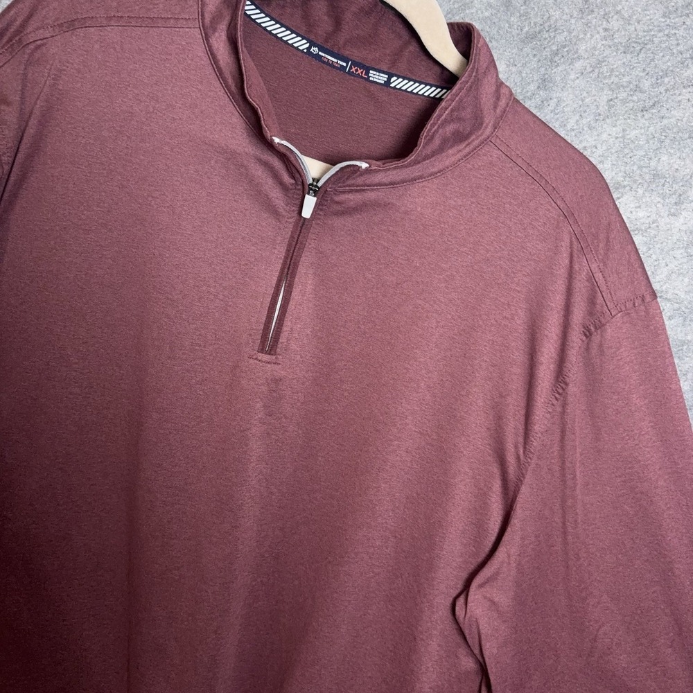 Southern Tide 1/4 Zip Performance Pullover Mens XXL Lite Burgundy Stretch